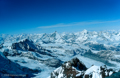 Fetter Blick vom Gipfel - Matterhorn und Dent Blanche en miniature
