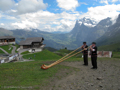 Alphornbläser an der Kleinen Scheidegg