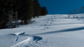 Traumhafte Verhältnisse bei der Abfahrt vom Firzstock.