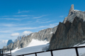 Dent du Geant rechts Aiguille Dru und Aiguille Verte links unten