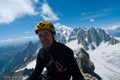Auf dem Gipfel des Dent du Geant - im Hintergrund der Mont Blanc