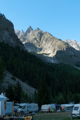 Campingplatz in Peuterey am Südfuss des Mont Blanc